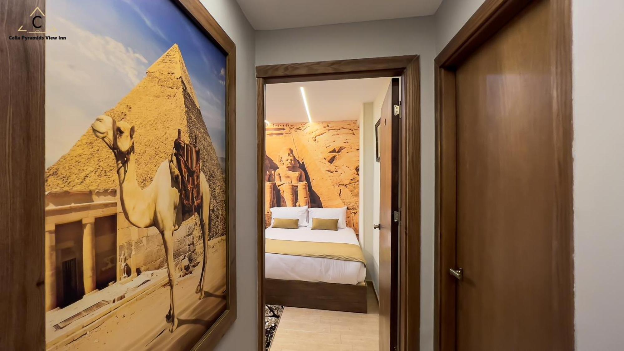 Celia Pyramids View Inn Nazlet el-Sîsi Exteriér fotografie