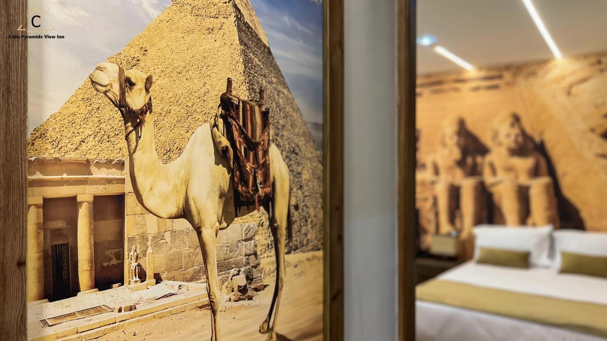 Celia Pyramids View Inn Nazlet el-Sîsi Exteriér fotografie