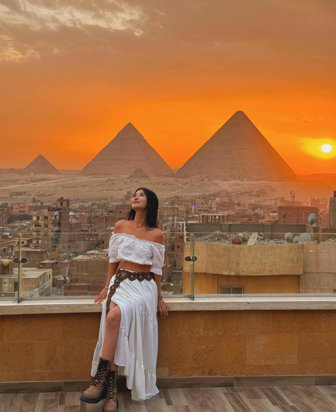 Celia Pyramids View Inn Nazlet el-Sîsi Exteriér fotografie